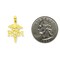 14K Gold Polished RN Pendant Jewelry FindingKing 23.8mm x 15mm
